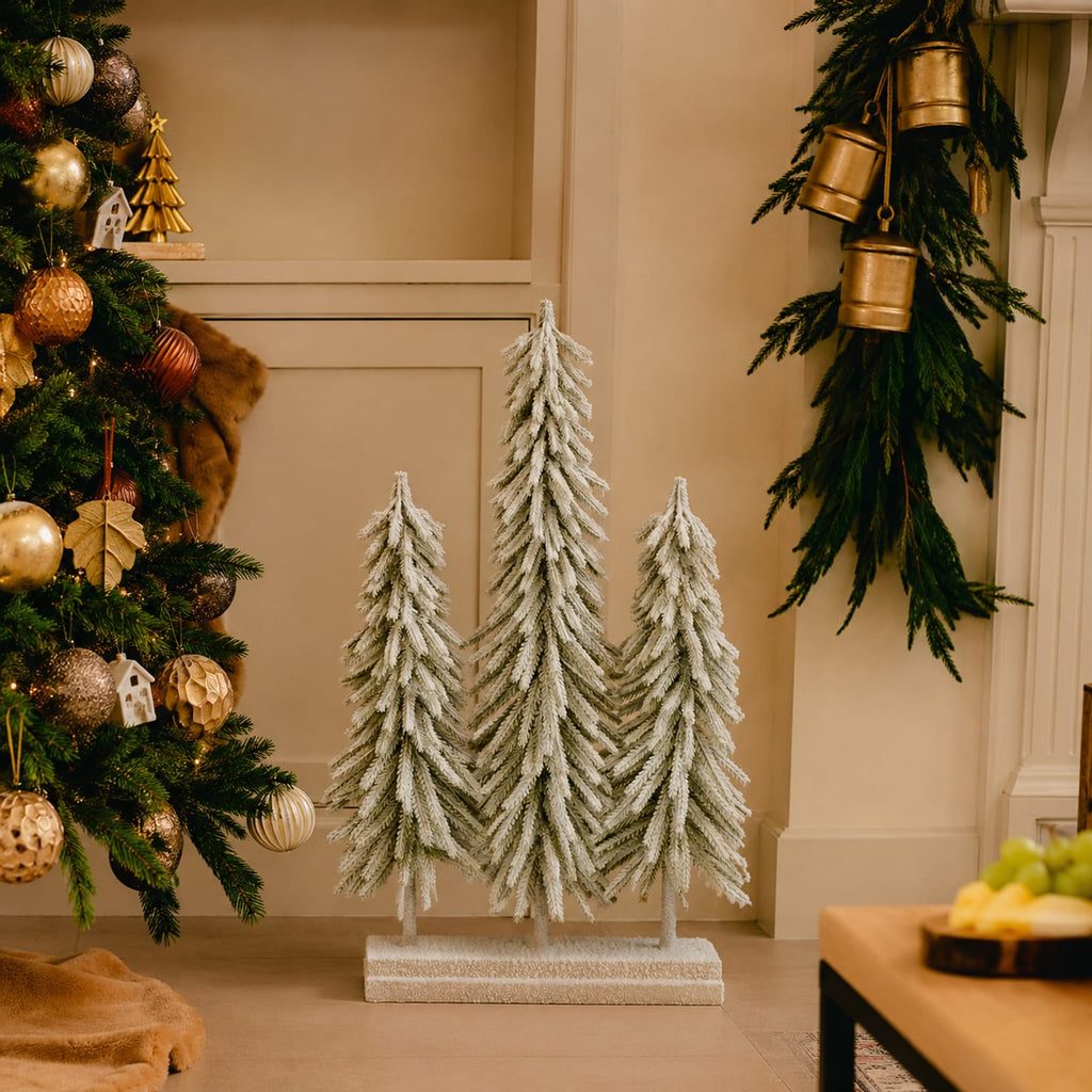 Winter Charm 3 Pieces Snowy Table Top Tree