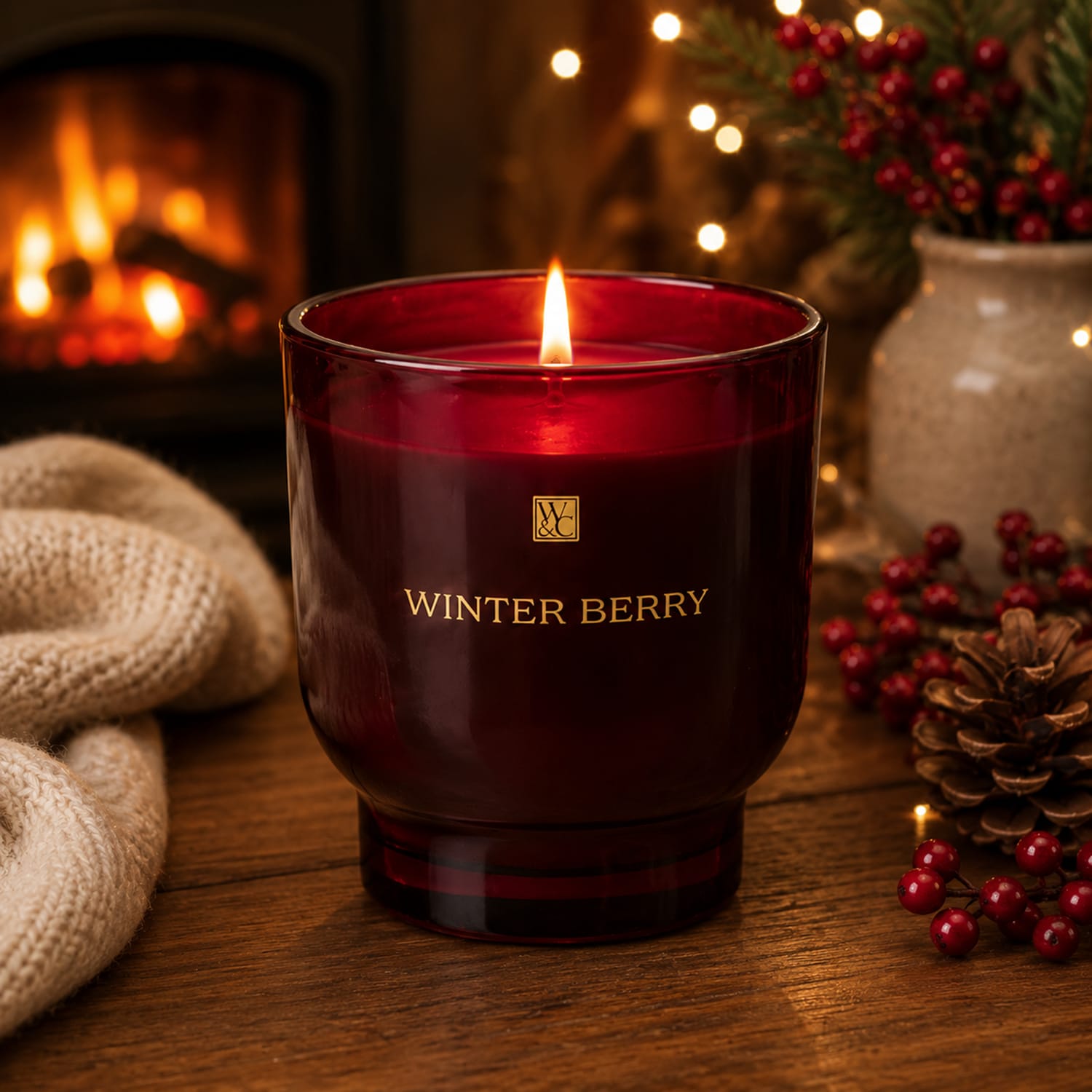 Wickford & Co Chistmas Scented Candle 250g - Winter Berry