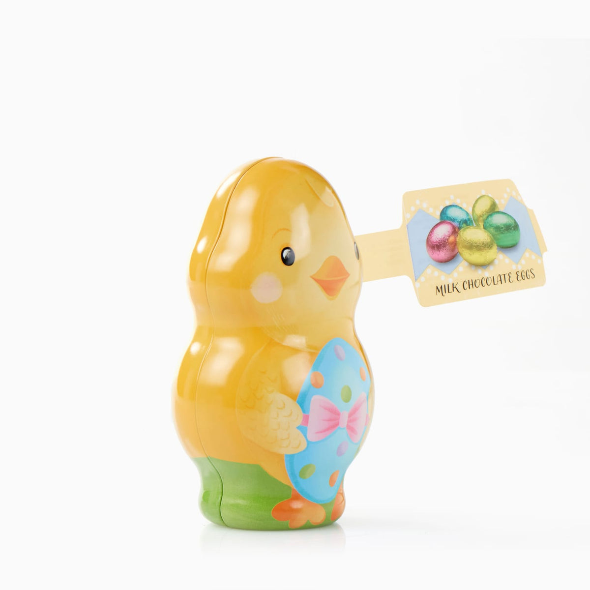 Easter Chick Tin With Milk Chocolate Eggs with a Hazelnut Creamy Filling 49g, product image 2