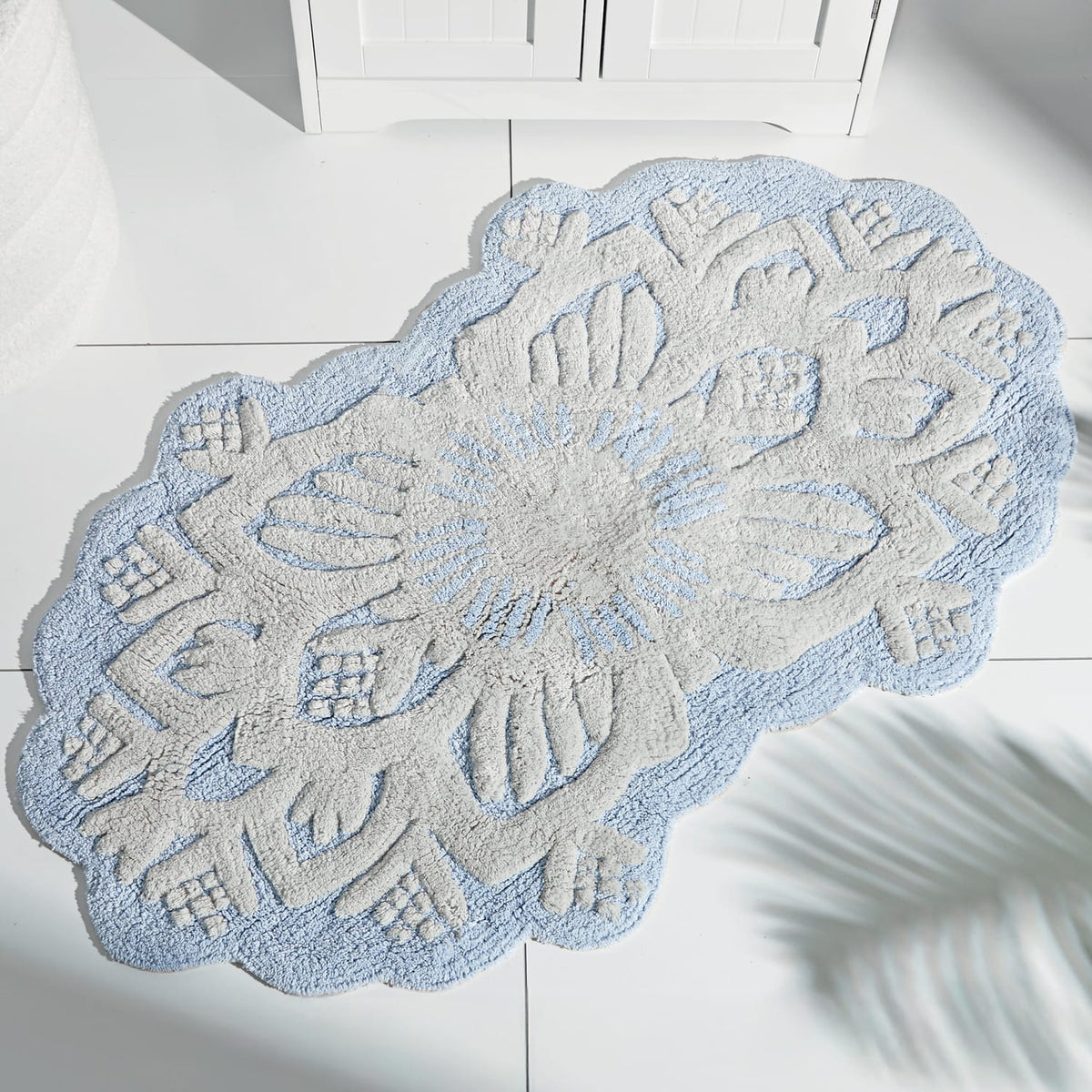 The Lifestyle Edit Tranquillity Tufted Bath Mat Runner