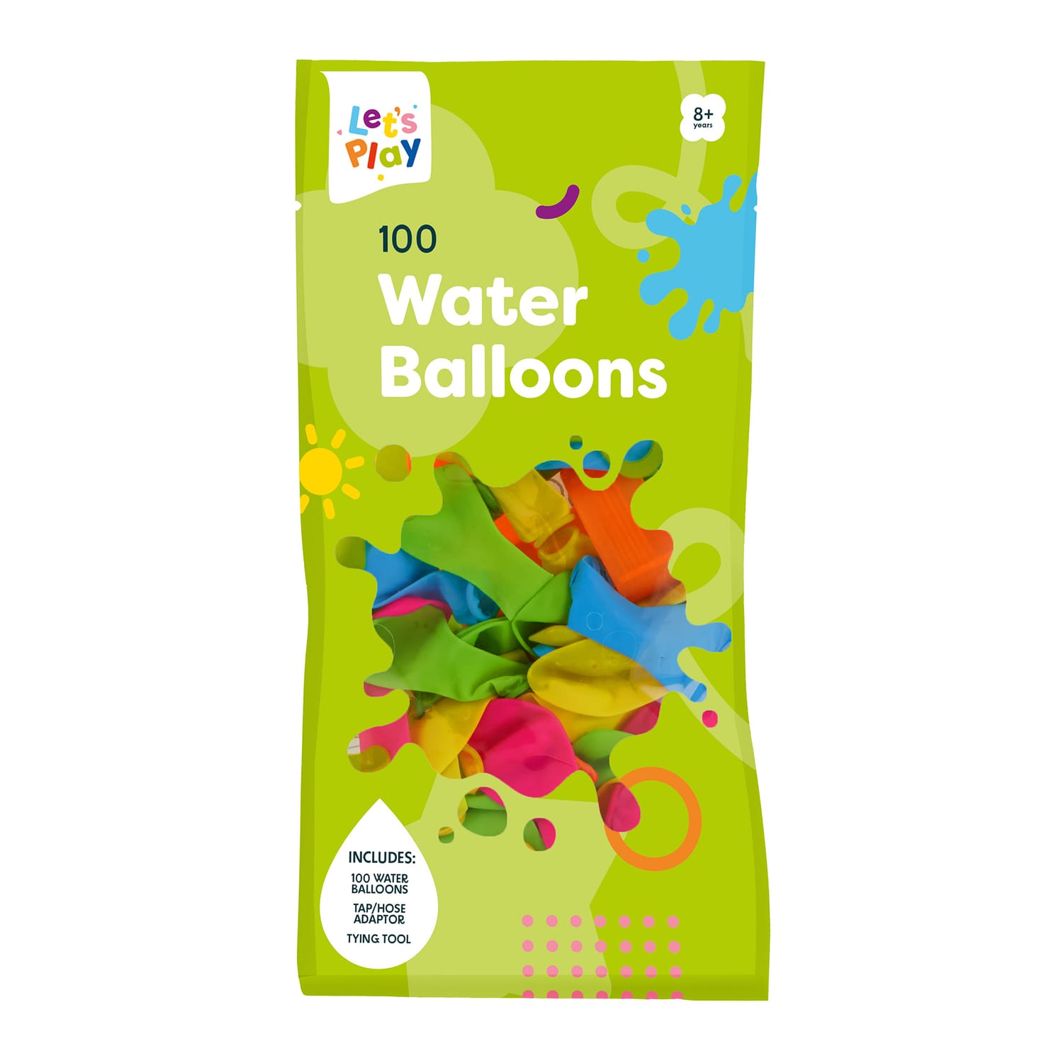Let's Play 100 Water Balloons with Adaptor & Tying Tool