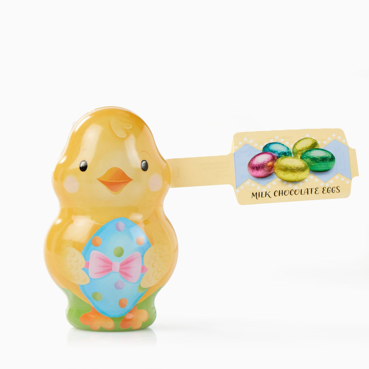 Easter Chick Tin With Milk Chocolate Eggs with a Hazelnut Creamy Filling 49g